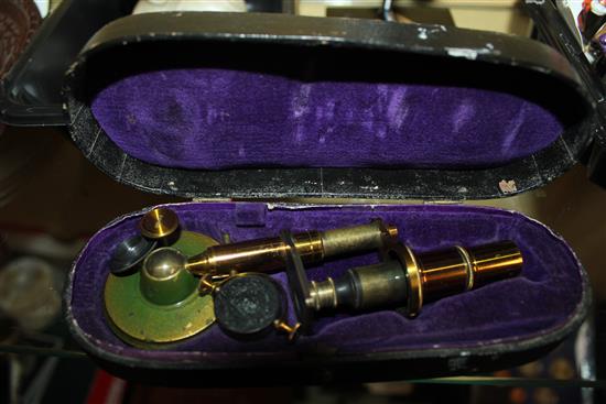 French cased microscope